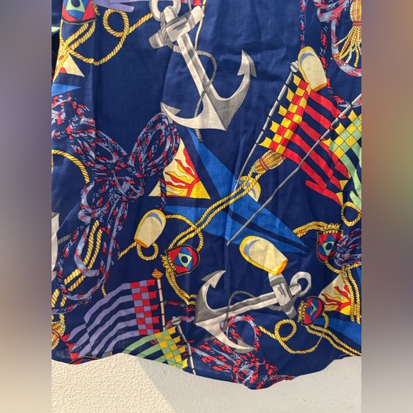 NWT - Foxcroft Zoey Linen Nautical Flags 3/4 Sleeve Shirt - Picture 10 of 14